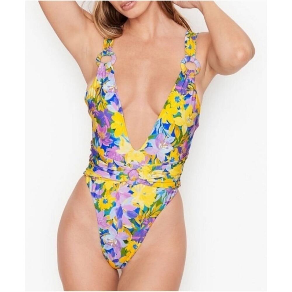 New For Love And Lemon Daffodil One Piece Swimsuit SZ XL